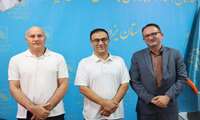 دیدار مهدی دهقان و کاظم دور ایران با مدیر اسناد و کتابخانه ملی استان یزد