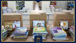 تجهیز کتابخانه مدرسه ایرانیان کربلا با ۴۰۰ جلد کتاب فارسی