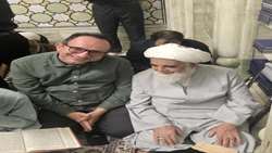 در دیدار مدیر کل اسناد و کتابخانه ملی استان یزد با حضرت آیت الله ابوالقاسم وافی،عضو مجلس خبرگان رهبری در مشهد مقدس در خصوص تدوین تاریخ شفاهی علمای یزدی و ایشان رایزنی شد.